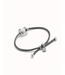 Uno de 50 Sterling Silver-Plated Blackish Thread Bracelet w/ Shell Pearl