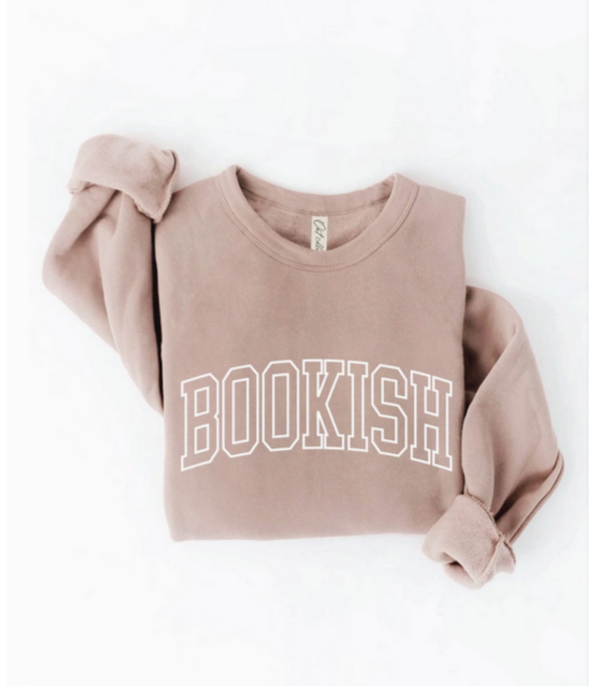 Bookish Sweatshirt Tan