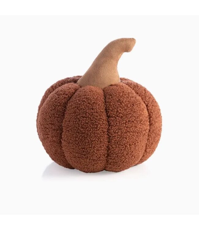 Medium Sherpa Pumpkin Pillow Rust