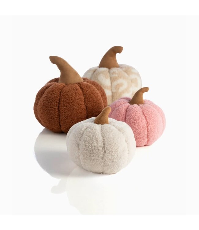 Medium Sherpa Pumpkin Pillow Tan