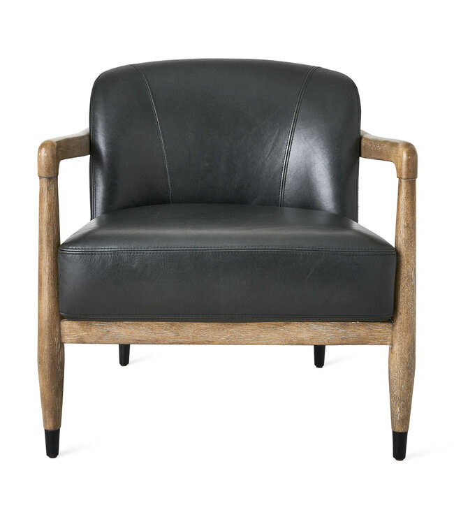 June Accent Chair Black Leather