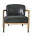 June Accent Chair Black Leather