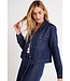 Bella Dahl Flap Pocket Utility Jacket Dark Denim