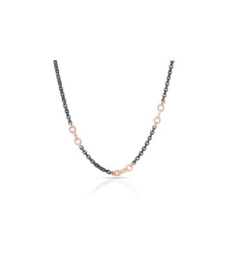 925 Suneera 18" Maribel Chain Rhodium 14KT Rose Gold 0.50Cts