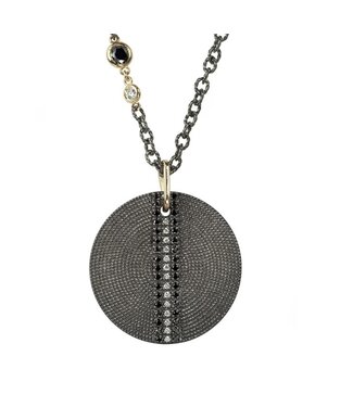 925 Suneera Scarlett Round Pendant Rhodium 0.50 Cts 14Kt