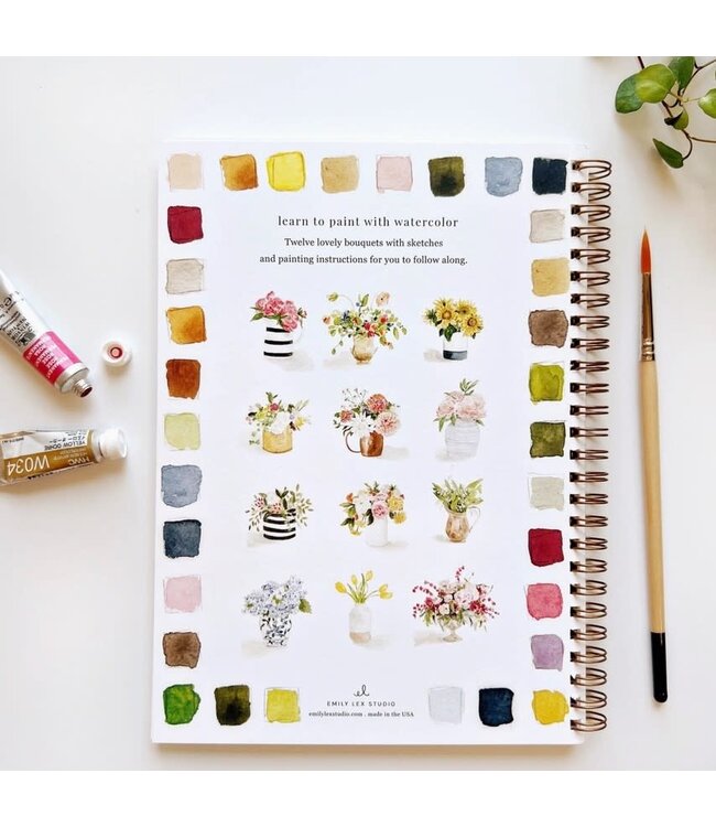 Bouquet Watercolor Workbook