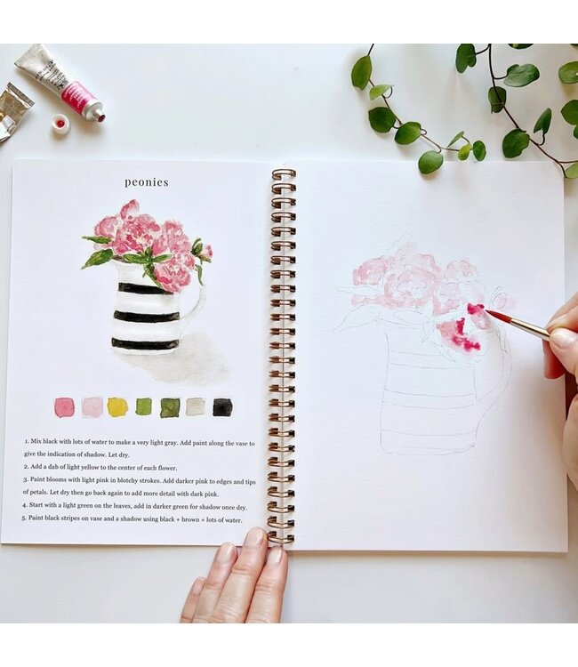 Bouquet Watercolor Workbook