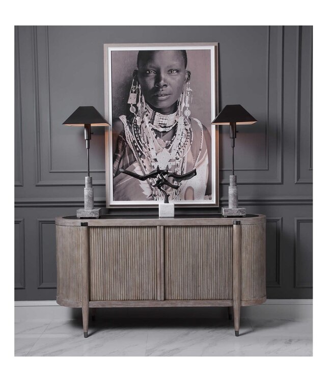 Uttermost Tambour Cabinet Natural Wash
