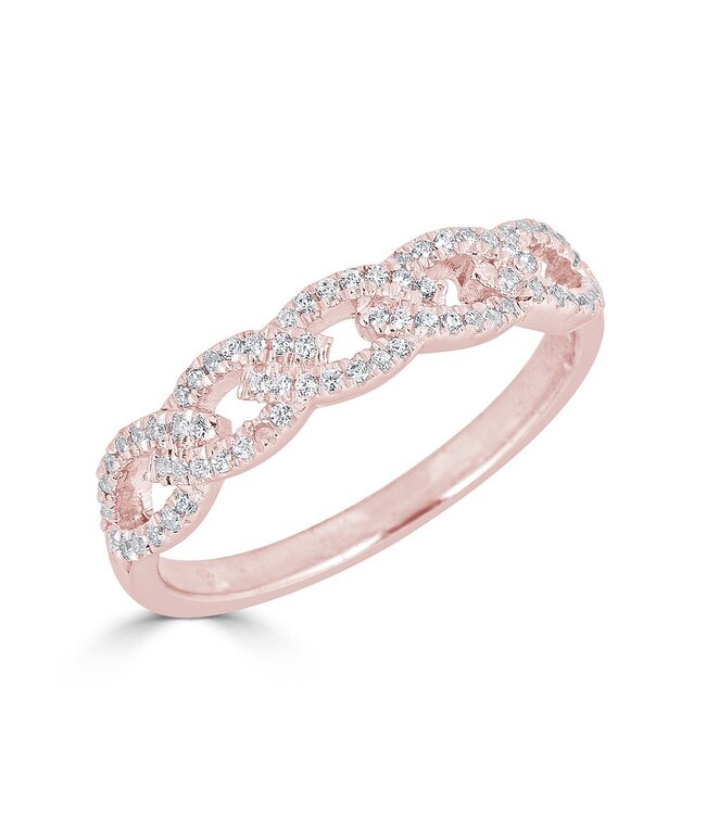 Simply Elegant Boutique MQ Shaped Stackable Band 14Kt - 0.20Ctw