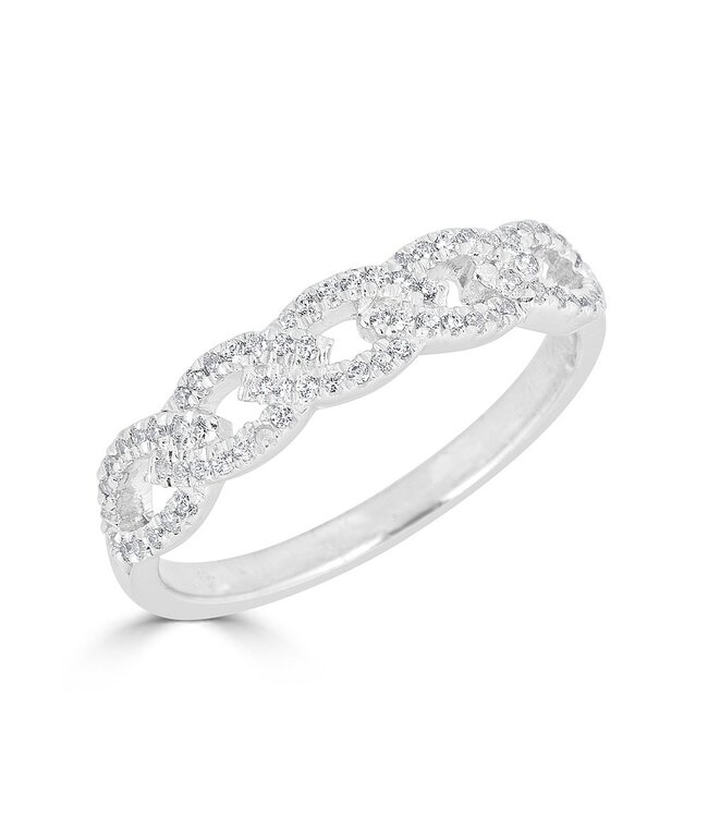 Simply Elegant Boutique MQ Shaped Stackable Band 14Kt - 0.20Ctw
