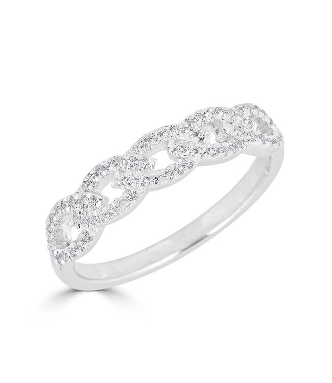 Simply Elegant Boutique MQ Shaped Stackable Band 14Kt - 0.20Ctw