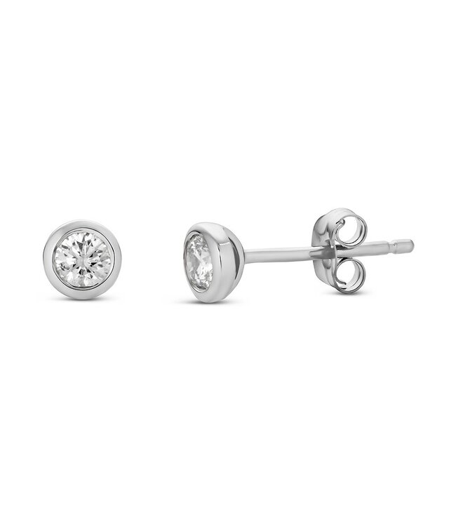 Simply Elegant Boutique Bezel Stud Earring 14KT-0.25CTW