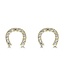 Simply Elegant Boutique Horseshoe Stud Earring 14KT-0.07CTW