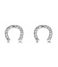 Simply Elegant Boutique Horseshoe Stud Earring 14KT-0.07CTW