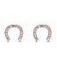 Simply Elegant Boutique Horseshoe Stud Earring 14KT-0.07CTW