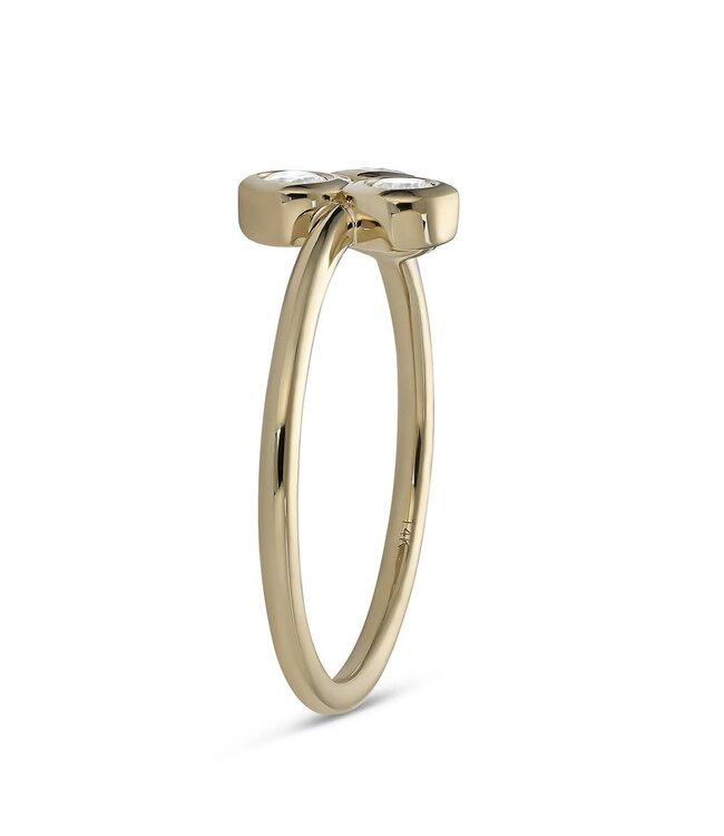 Simply Elegant Boutique Diamond Bezel Station Ring 14KT - .35CTW