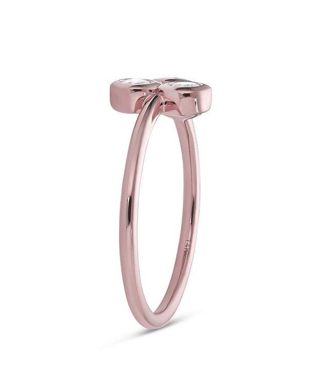 Simply Elegant Boutique Diamond Bezel Station Ring 14KT - .35CTW