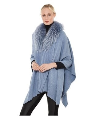 Linda Richards Fox Trim Cashmere Shawl