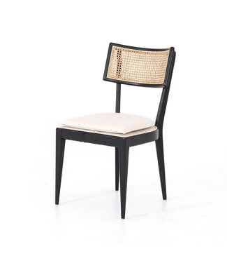 Four Hands Britt Dining Chair Savile Flax Black