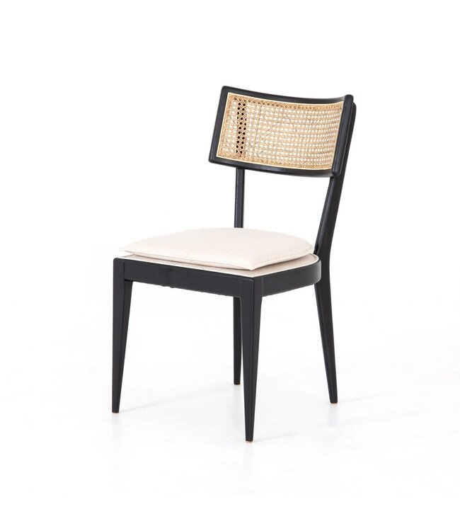 Four Hands Britt Dining Chair Savile Flax Black