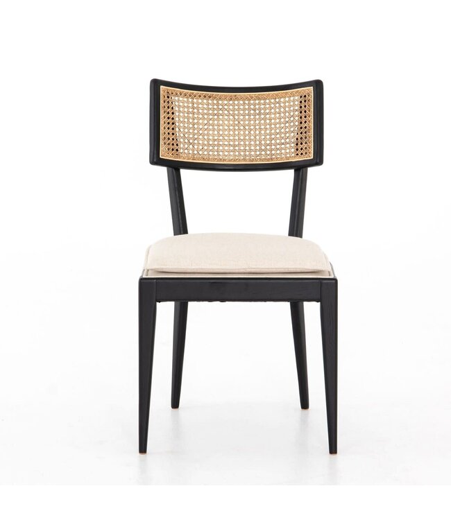 Four Hands Britt Dining Chair Savile Flax Black