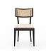 Four Hands Britt Dining Chair Savile Flax Black