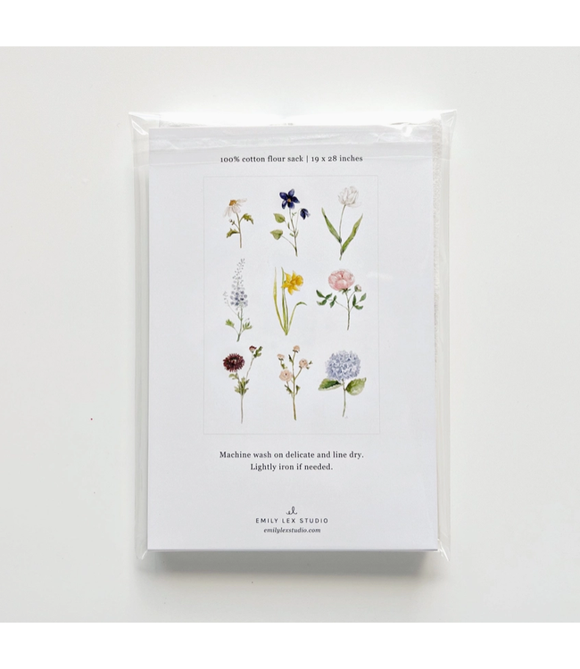 Garden Flowers Tea Towel