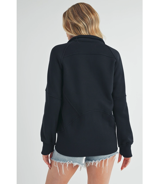 Funnel Neck Half Zip Pullover