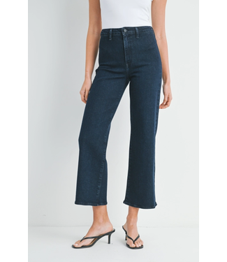 Just Black Denim Trouser Wide Leg Long Length Super Dark