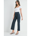 Just Black Denim Trouser Wide Leg Long Length Super Dark