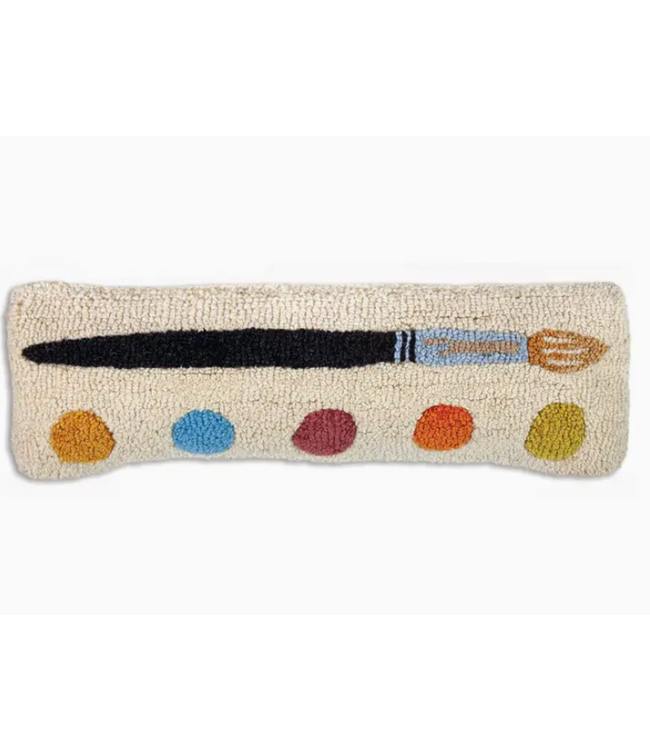 Paintbrush Wool Pillow 8 x 24