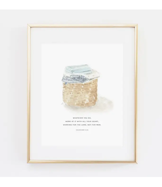 Emily Lex Studio Colossians 3:23 Laundry Scripture Print 8 x 10