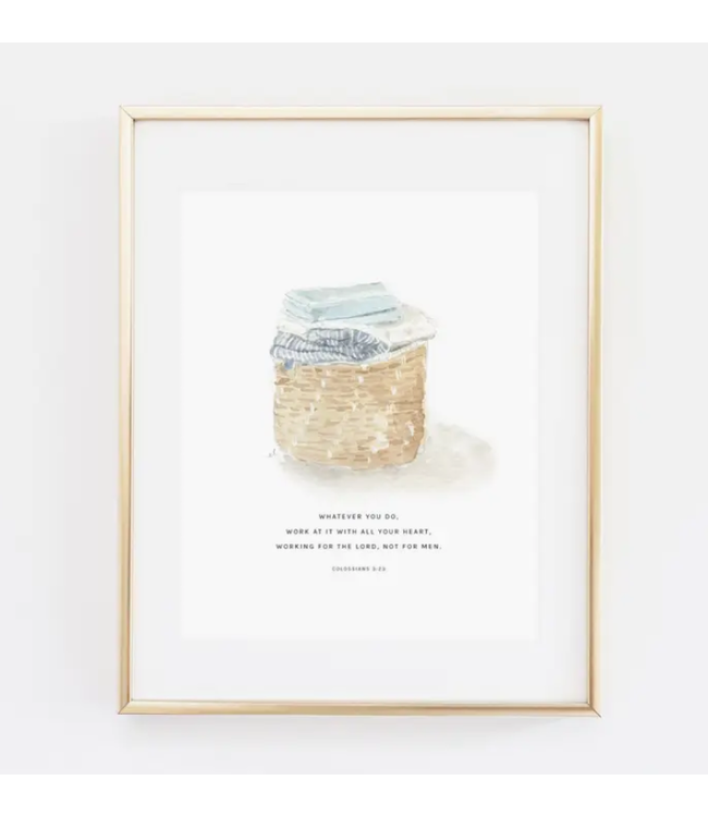 Emily Lex Studio Colossians 3:23 Laundry Scripture Print 8 x 10