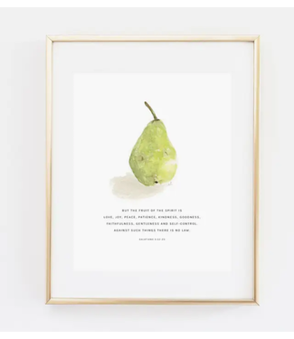 Emily Lex Studio Galatians 5:22-23 Pear Scripture Print 8 x 10