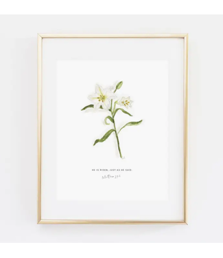 Emily Lex Studio Matthew 28:6 Easter Lily Scripture Art Print 8 x 10
