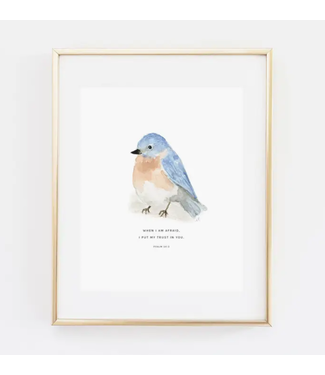 Emily Lex Studio Psalm 56:3 Bluebird Scripture Print 8 x 10