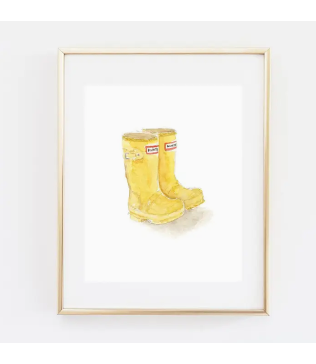 Emily Lex Studio Rainboots Art Print 8 x 10