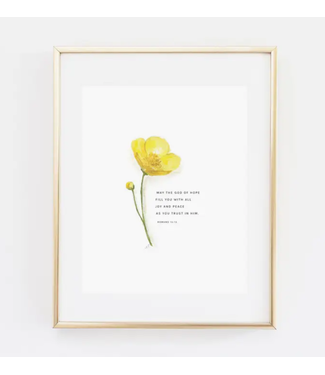 Emily Lex Studio Romans 15:13 Buttercup Scripture Print 8 x 10