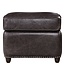Roosevelt Leather Ottoman -Smoke