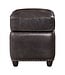 Roosevelt Leather Ottoman -Smoke