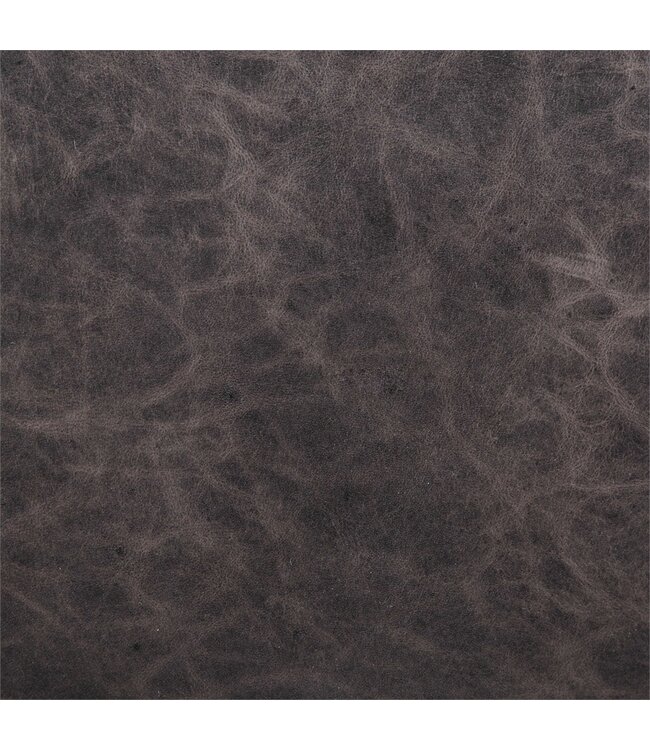 Roosevelt Leather Ottoman -Smoke