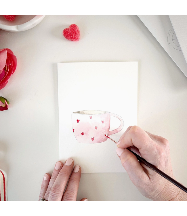 Emily Lex Studio Love Sweet Love Paintable Notecards Set/8