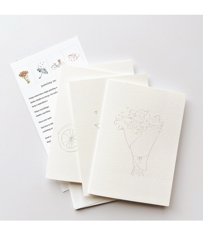 Emily Lex Studio Love Sweet Love Paintable Notecards Set/8