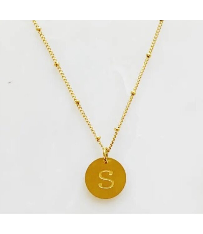 Coin Initial Necklace