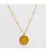 Coin Initial Necklace