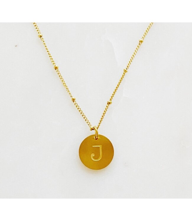 Coin Initial Necklace