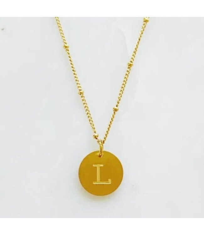 Coin Initial Necklace