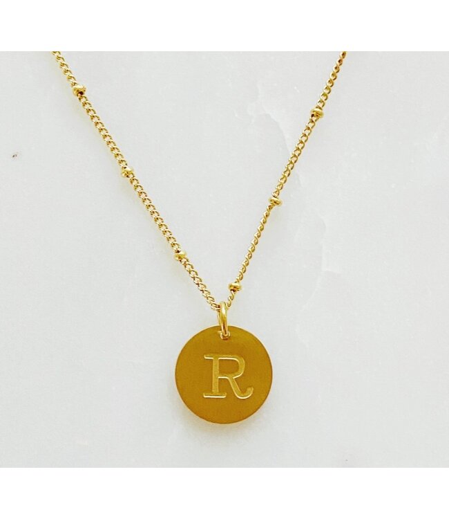 Coin Initial Necklace