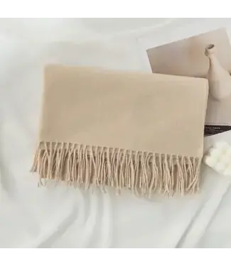 Solid Color Pashmina with Tassels