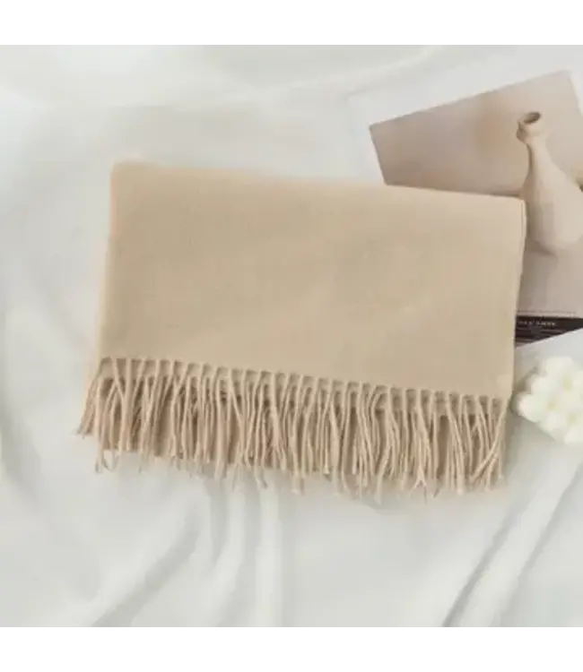 Solid Color Pashmina with Tassels